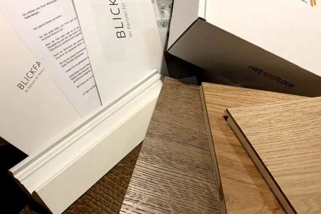 Inhalt der Musterboxen für Parkett von Blickfang Elemente